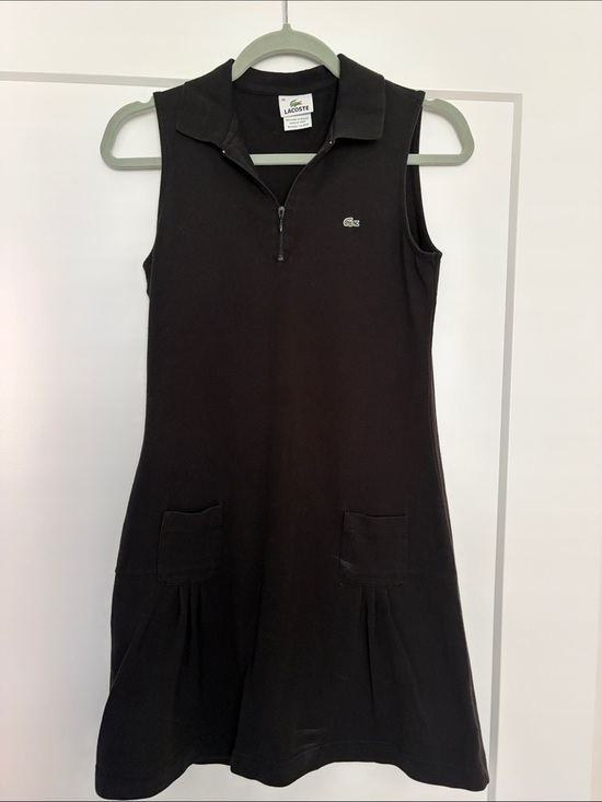 Lacoste Dresses & Skirts - Lacoste pique Black Sleeveless Polo Dress size 38 (4-6)